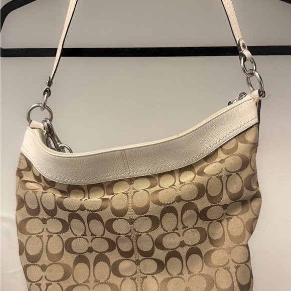 Coach Tan and Cream Women's Large Tote Bag - Picture 2 of 4